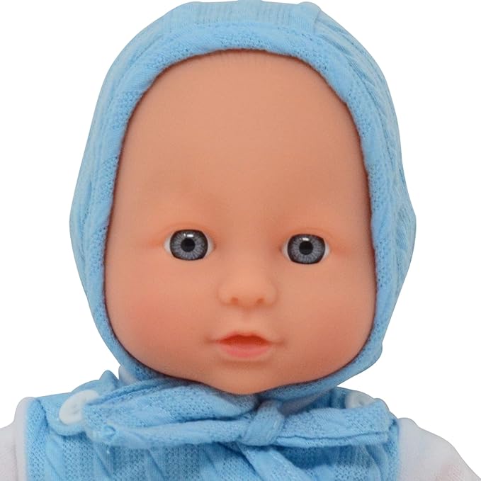 12 inch Realistic Baby Doll with Soft Body and Vinyl Head, Arms, and Legs, Beautiful Soft Baby Doll Dressed in a Matching Onesie and Hat – Packaged in a Gift Box– Ideal Size for Toddlers, Boys, Girls