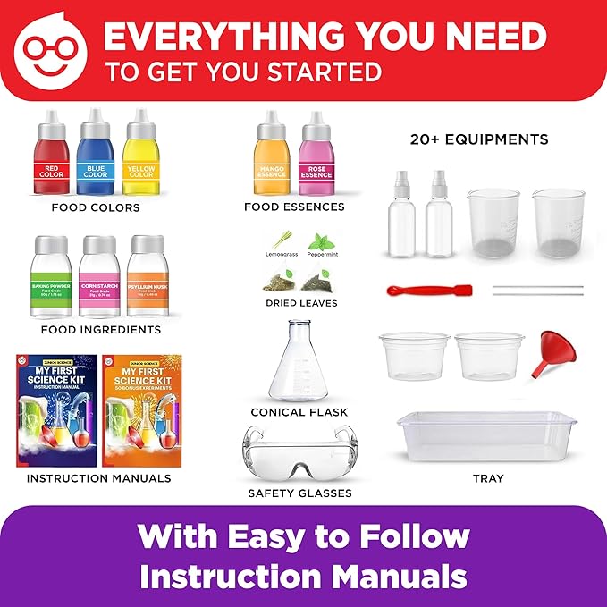 Doctor Jupiter My First Science Kit for Kids Ages 4-5-6-7-8 | Easter, Birthday Gift Ideas for 4+ Year Old Boys & Girls | Toy Stem Kit with 100+ Experiments | Learning & Educational Projects