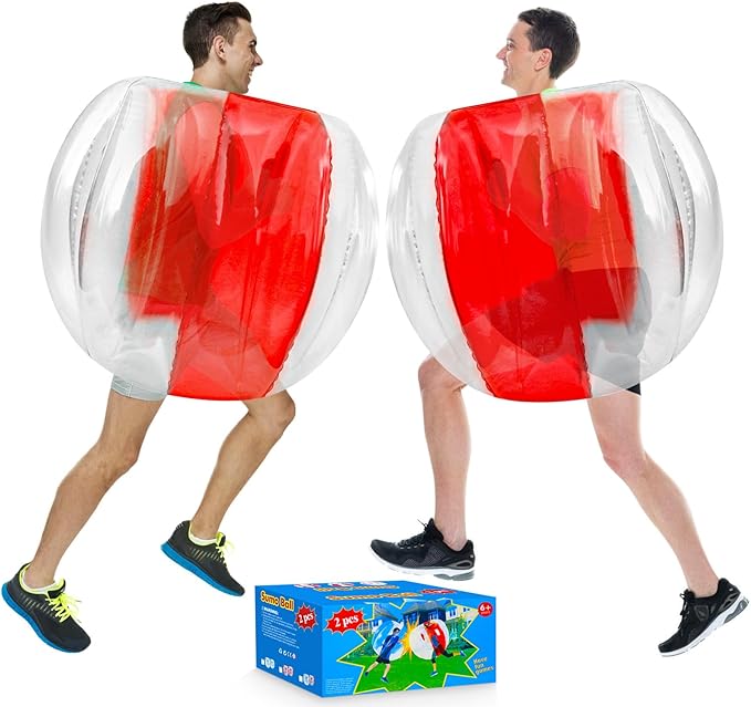 XBEN Inflatable Bumper Balls (2-Pack) – 47" Giant Human Hamster Ball for Kids & Adults – Durable PVC, Safe Outdoor Play – Team Games, Pool Parties, Backyard Fun – Great Gift Idea