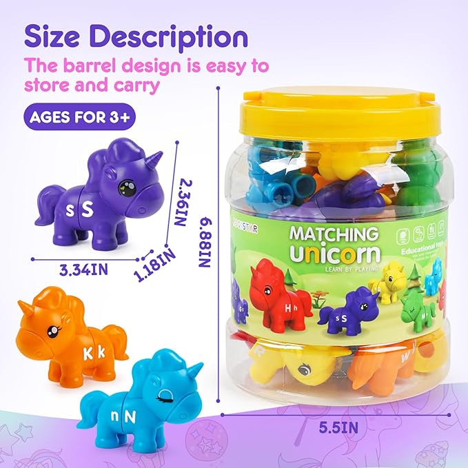 TSYAN Matching Letter Fine Motor Toys for Toddlers,ABC Alphabet Preschool Learning Activities Classroom Must Haves Sensory Sorting Educational Toy Sets for Kids Toddler 3 4 5 6 Years Old…