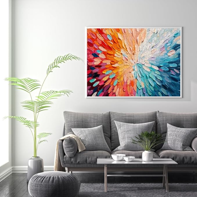 Puzzles for Adults 1000 Pieces Color Explosion, Impossible Puzzles 1000 Piece, Gradient Colorful Hard Difficult Clearance Puzzle for Adults, Challenging Jigsaw Art Painting