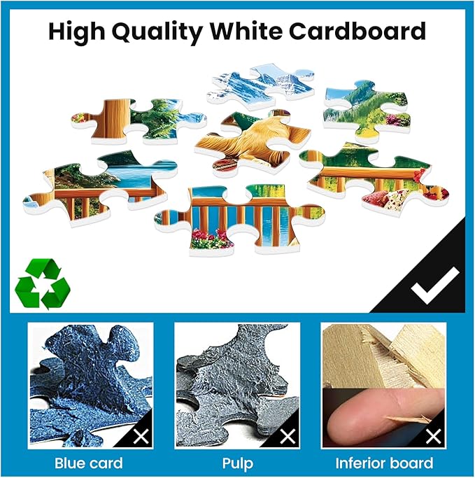 Puzzles for Adults 500 Pieces, Jigsaw Puzzles 500 Pieces Dog Mountain Jigsaw Puzzle Adult Puzzles Recycled Cardboard Puzzle Game Activity Nights Birthday Gift Toy 20.5x15 inch
