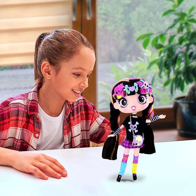 Decora Fashion Girlz 11" Doll - Luna Stickers & Endless Style Fun for Creative Play