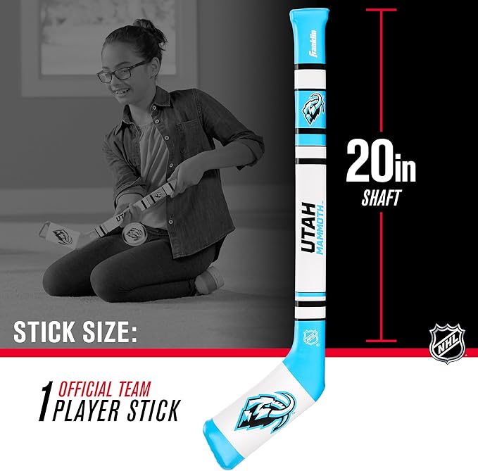 Franklin Sports NHL Team Mini Soft Hockey Stick Set - NHL Team Soft Foam Mini Hockey Stick and Ball - Great Toy for Kids
