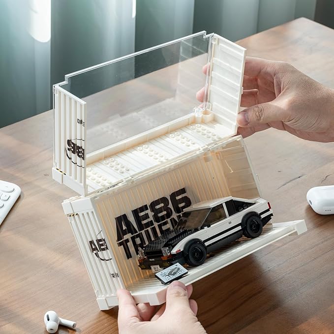 TOYOTA AE86 Trueno Building Car Sets with Display Container,TOYOTA Officially Licensed, Compatible with Speed Champions, Collectible Racing Car Building Toys for Adults and Kids Boys Ages 8-16(327PCS)