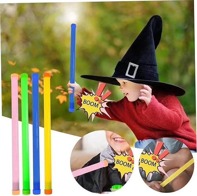 Giggle Stick, Groan Tube, 5PCS 15.9 Inch Noise Maker Toy Funny Giggle Stick Plastic Sound Tube Party Favor Sensory Bubble for Kids and Adults Random Color, Groan