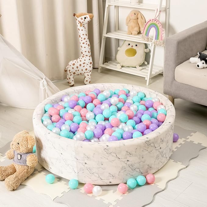 STARBOLO Ball Pit Balls for Toddlers Phthalate Free BPA Free Non-Toxic Crush Proof Play Balls for Toddlers Kids Pool Playhouse Pack of 100 200 500