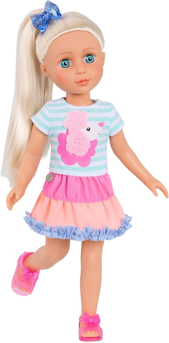 Glitter Girls – 14-Inch Doll Clothes – Poodle Cuddles Fashion Outfit with Hair Bow – 3+ Years– Children’s Toys