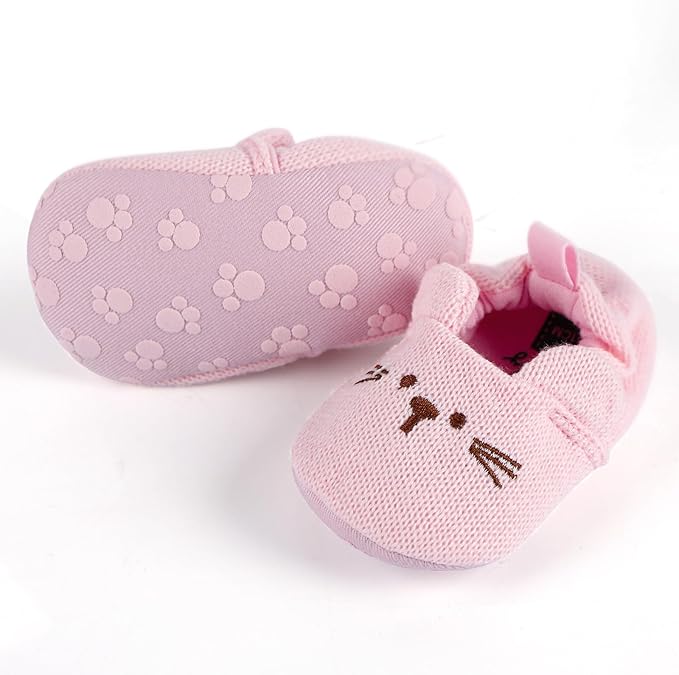 BABESIDE Baby Doll Shoes for 20-26 Inch Dolls, Reborn Baby Doll Shoes with Cute Paw Patterns fit Realistic Baby Doll Girls, Only Pink Reborn Dolls Shoes