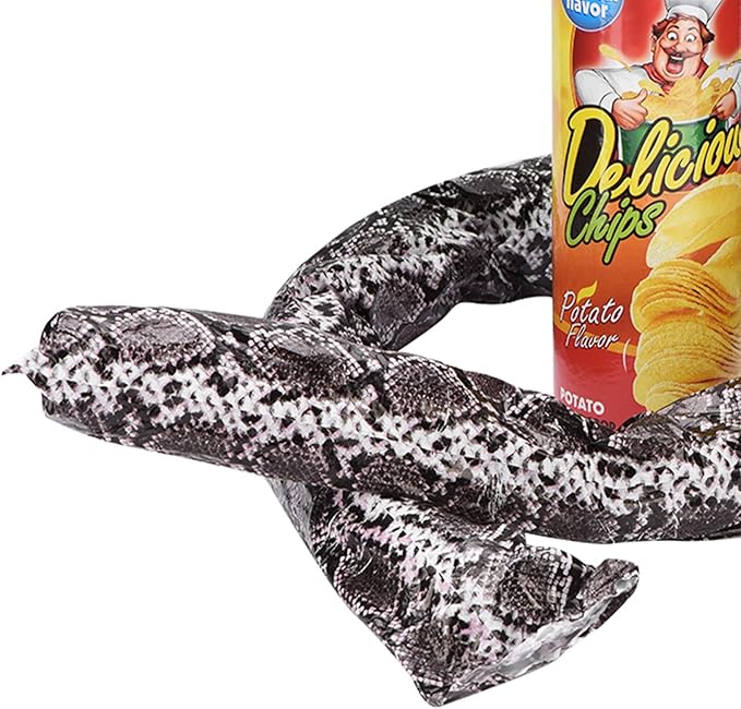 Funny Prank Gadgets Hilarious Joke Toys Spring Snake Prank Can Chip Can Packaging Shocking Pop Out Snake Trick Toy for Parties Gags
