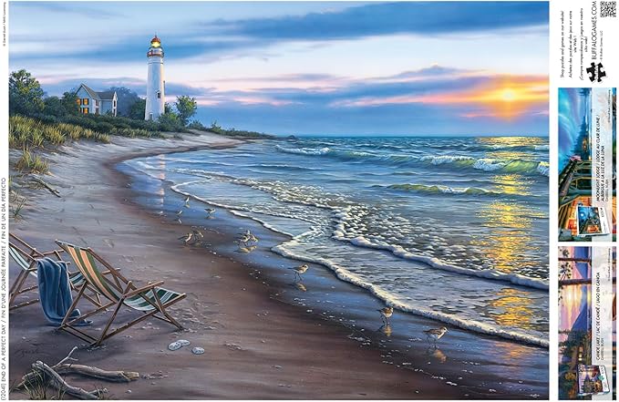 Buffalo Games - Darrell Bush - End of a Perfect Day - 1000 Piece Jigsaw Puzzle for Adults -Challenging Puzzle Perfect for Game Nights - Finished Size is 26.75 x 19.75 – Precision-Cut Pieces