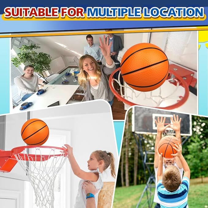4 PCS 8.5inch Basketball for Kids Adults, Replacement Ball for Swimming Pool, Realistic Bounceand Grip for Indoor and Outdoor Play
