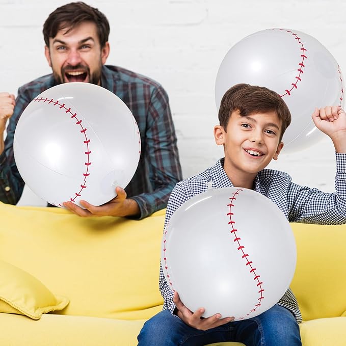6 Pcs Giant Inflatable Footballs,16 Inch Blow Up Footballs Toys,Summer Pool Beach Balls,Sports Game Accessaries for Super Bowl Football Party Supplies,Indoor and Outdoor Use
