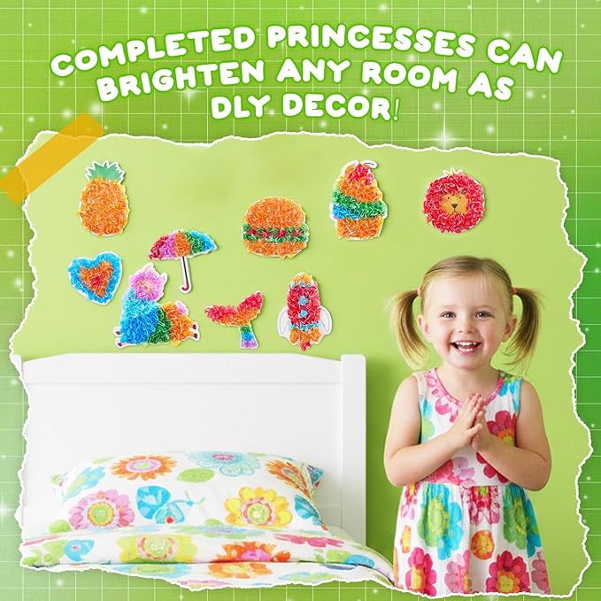 creative kimi 9 PCS Poke Poke Art - Magical Princesses,Foil Art, Mess-Free Fun for Kids, DIY Wood Craft Kits, Creative Activity, Gifts for Girls & Boys Ages 4, 5, 6, 7, 8, 9