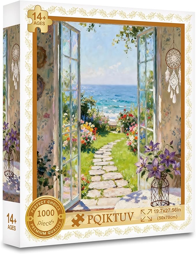 Jigsaw Puzzles 1000 Pieces for Adults Letters on Back Nature Landscape Puzzle Wall Decor Impossible Puzzle Gift for Valentine Friends Parents(27.56x19.7 Inch)