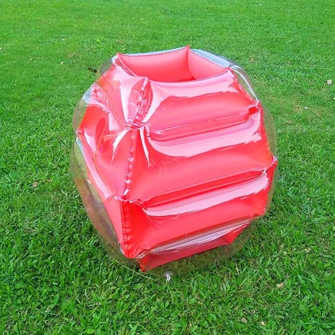 ZHUYNXIR 2 PC Sumo Balls for Kids, Kids Bumper Bounce Balls, Kid Sumo Balls, Lawn Game Ball for Child Outdoor Team Gaming Play, 24 inch, red+red.