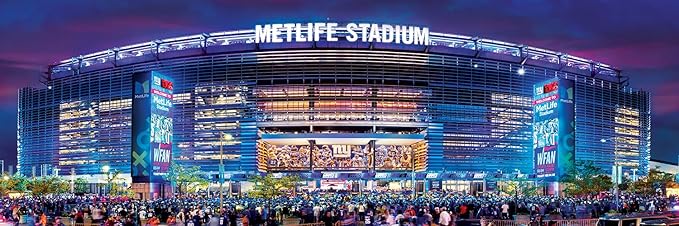 MasterPieces New York Giants Panoramic Puzzle - NFL 1000 Piece Jigsaw - Stadium View 13"x39" - Adult Puzzle for Problem Solving & Spatial Awareness