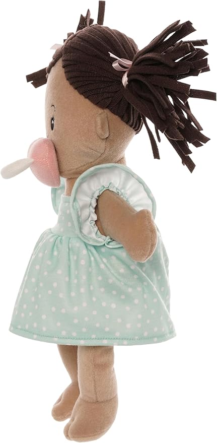 Love, Stella Soft Baby Doll for 1 + Year Old by Manhattan Toy - Beige with Brown Pigtails