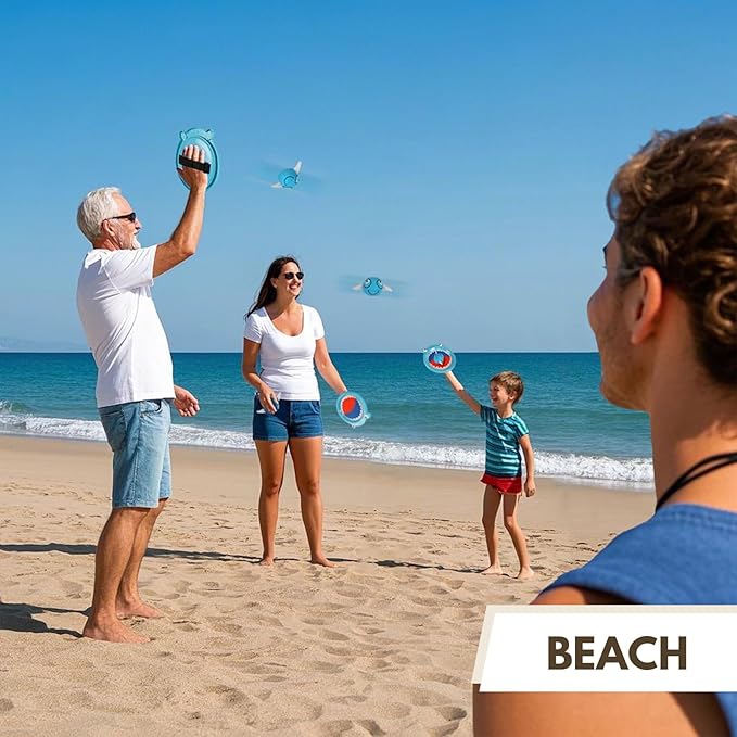 Waterproof Toss and Catch Ball Set for Kids Ages 3–8 – Soft & Safe Paddle Game with Cute Shark Design – Ideal for Beach, Pool, Bathtub, and Backyard Summer Fun