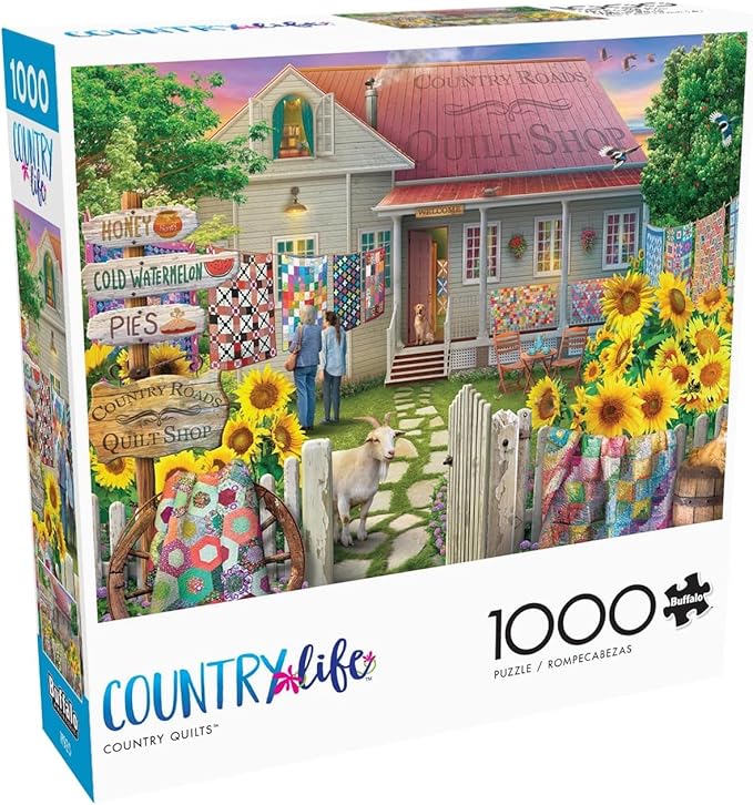 Buffalo Games - Eduard - Country Quilts - 1000 Piece Jigsaw Puzzle for Adults -Challenging Puzzle Perfect for Game Nights - Finished Size is 26.75 x 19.75