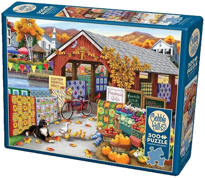 Cobble Hill 500 Piece Puzzle - Harvest Festival - Sample Poster Included