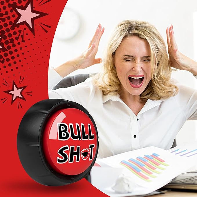 MyMealivos The Bullsh*t Button BS Button for Official Desktop Sound Toy-Great Gag Gift