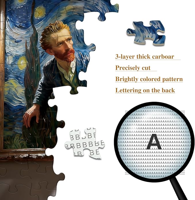 Adult Puzzles 1024 Pieces Jigsaw Puzzles with Letters on Back Impossible Puzzle Family Decoration Puzzles Funny Gift for Valentine Friends (23.86 x 23.86 Inch)
