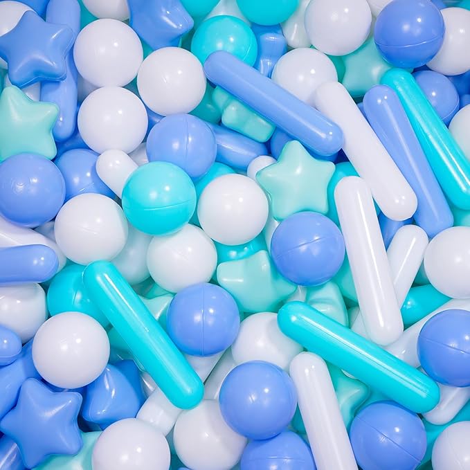 MoonxHome Ball Pit Balls for Toddlers, BPA Free Crush Proof Plastic Toy Balls for Ball Pit, Children's Pool Water Toys, Macaron Ocean Balls for Play Tent 2.15 Inch Pack of 100 200 500 800 1000