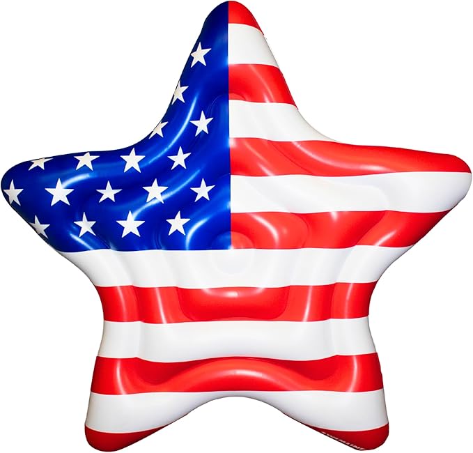 Swimline Inflatable Americana Star Island Pool Raft 65" x 69"