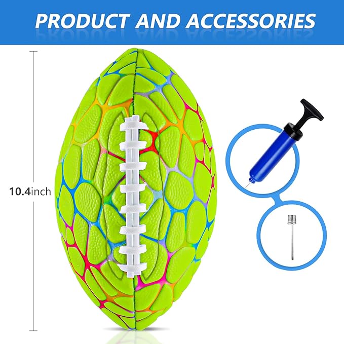 Jasonwell Pool Beach Water Football - Strong Grip Waterproof Football for All-Weather Play Pool Toys Beach Games Outdoor Sports Lake Toy Christmas Birthday Gifts for Kids Boys Teens Adults