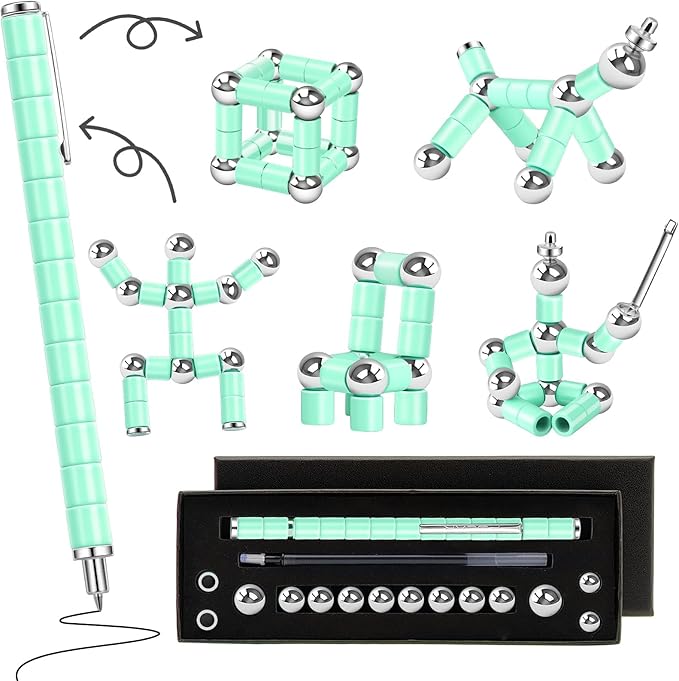 Magnet Pens Gifts for Teen Girls - Easter Basket Stuffers for Teen Boys, Unique Birthday Gifts for Men Women, Cool Gadget Stress Relief Toys for 12 13 14 15 16 Year Old Desk Supplies Ballpoint Pens