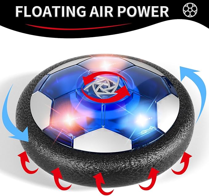2 Goals & 2 Hover Soccer Balls Toys for Kids, Indoor & Outdoor Soccer Ball Game for Kids Boys Ages 3-5 4-8, Birthday Gifts for 3 4 5 Year Old Boys, Ideas Sports Toys