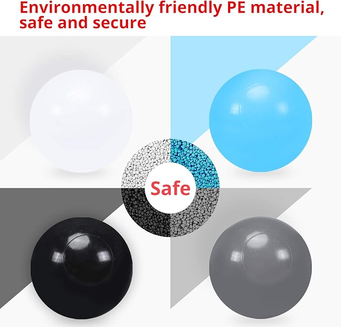 STARBOLO Ball Pit Balls for Toddlers Pack of 100 200 500 - BPA&Phthalate Free Non-Toxic Crush Proof Soft Plastic Balls for 1-5Years Old Toddlers Girl Kids Birthday Pool Playpen Tent Party