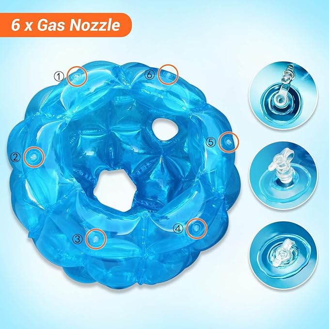 Theefun Bumper Balls 2 Pack 36-inch PVC Inflatable Sumo Ball Durable Body Bubble Soccer Giant Human Hamster Knocker Body Zorb Ball for Kids and Adults Dark Blue