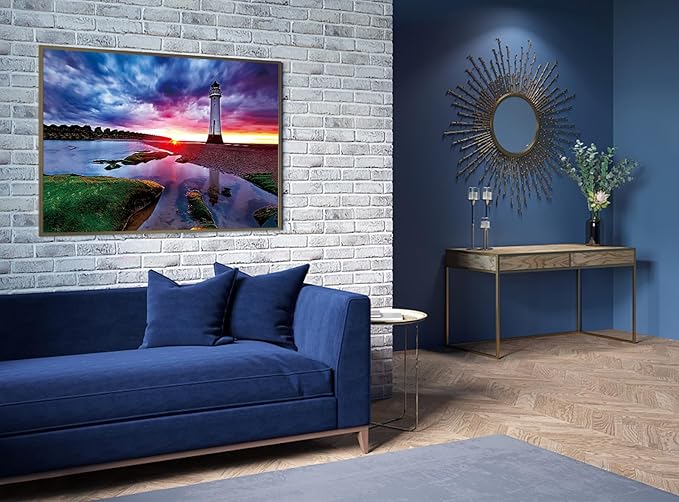 WISHDIAM Jigsaw Puzzles for Adults,2 Pack 1000 Pieces Puzzles,1000 Piece Puzzles for Adults,Sunset Lighthouse & Purple Lightning Puzzle,National Park Puzzle for Women & Mom