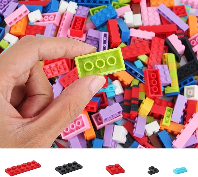 1500 Pieces Building Bricks, Classic Bulk Building Blocks Set, Creative Building Toys Compatible with All Major Brands, Gfits for Kids - 16 Shapes / 10 Colors