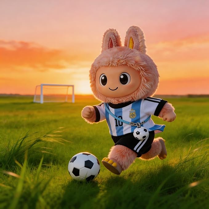 This Sports-Themed Basketball Football 3-piece Set is Suitable for a 17cm and Also for Other Dolls of the Same Size. 【 Key Point 】 Only Clothes, no Dolls. (NO.10 -Blue and White)
