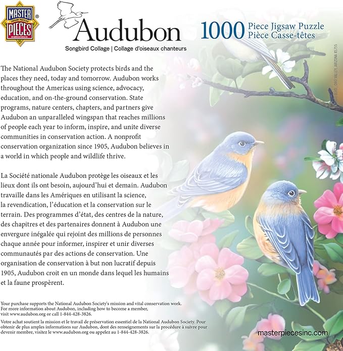 MasterPieces 1000 Piece Jigsaw Puzzle for Adults, Family, Or Youth - Songbird Collage - 19.25"x26.75"