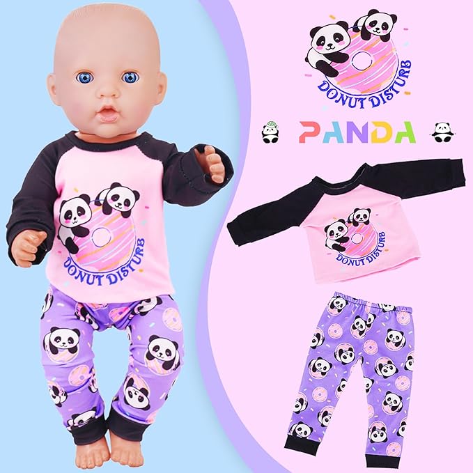 K.T. Fancy 5 Sets Baby Doll Clothes for 14-18 Inch Dolls - Gift for Kids' Birthday, Children's Day & Christmas