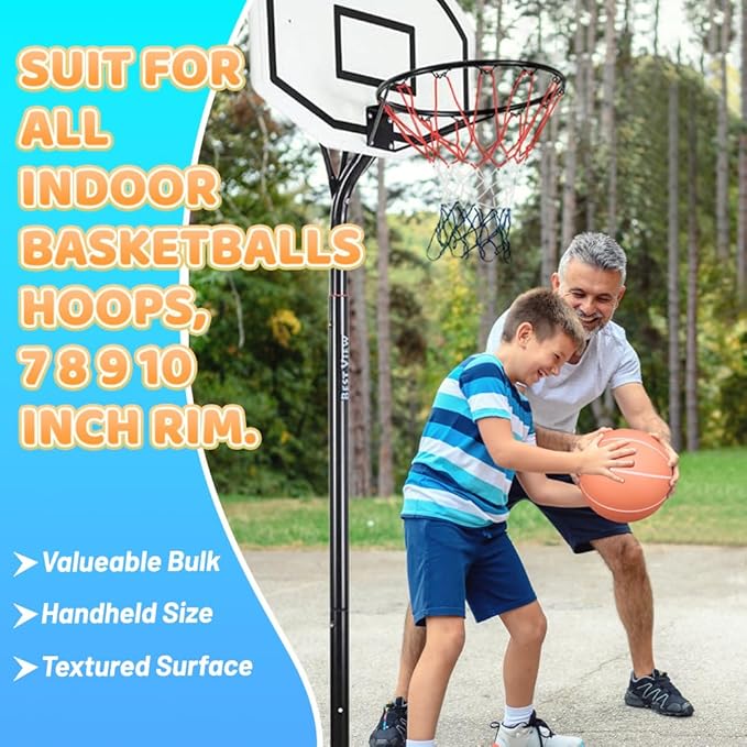 6 INCH PVC Mini Basketball for Indoor Mini Hoops, Soft 6" Rubber Replacement for Over Door Hoops, Ideal for Adults & Kids