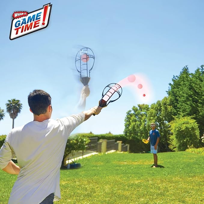 Wham-O Game Time Trac-Ball II. with or Without 2 Rackets. Air Action Balls for Outdoor Play for Kids & Adults of All Ages | Original Tracball & Other Outdoor Games