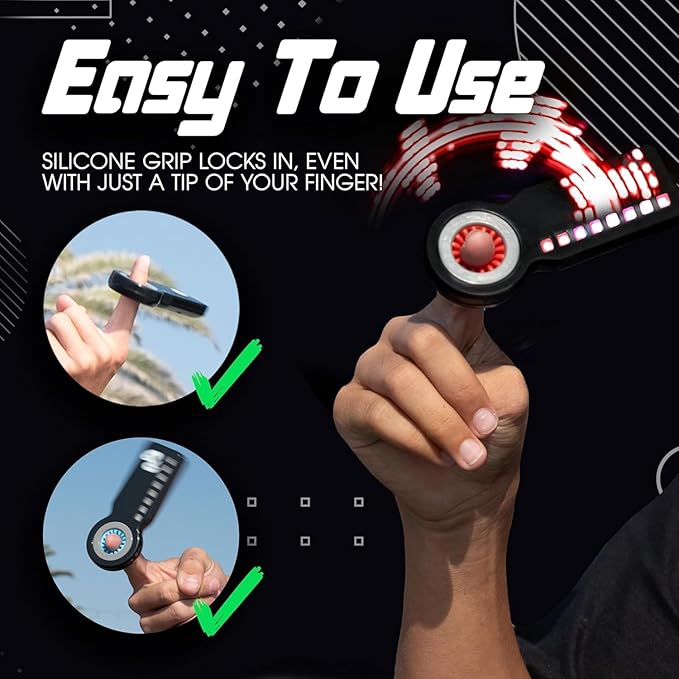 RingSlingr Light Up Fidget Spinner with 4 LED Modes, Unique Glow in The Dark Fidget Toys for Adults, Teens, and Kids