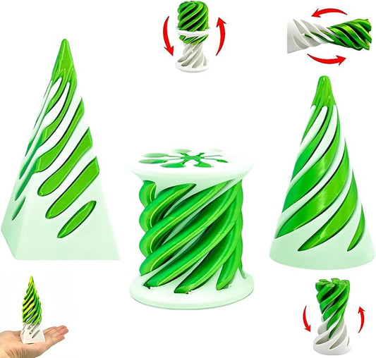 Valentines Day Gift for Kids 3 Packs Impossible Cone,Impossible Cones passthrough Impossible Pyramid for Relaxing,Spiral Fidget Toy Birthday for Adults & Kids