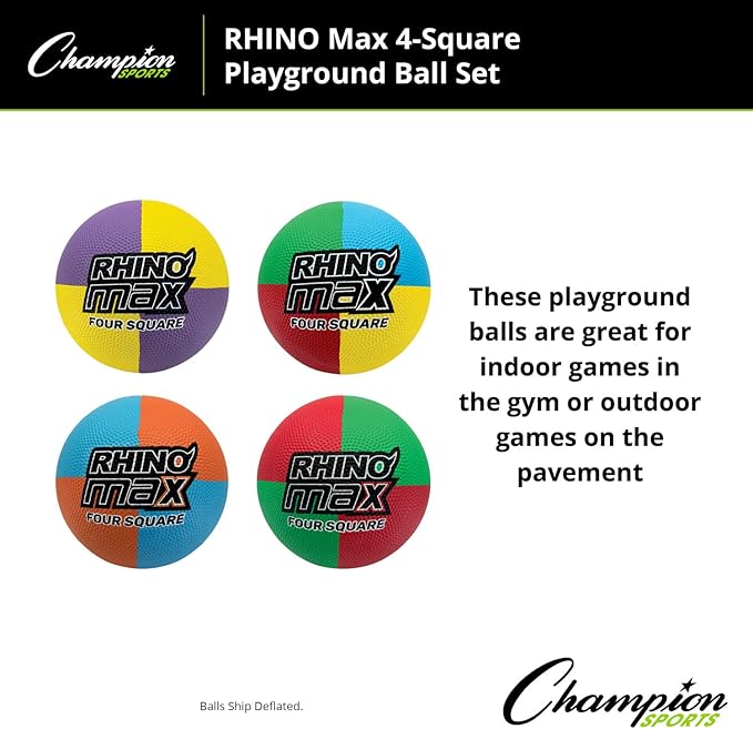 Champion Sports Rhino Max Playground Ball Sets - Available in Mulitple Activity Styles