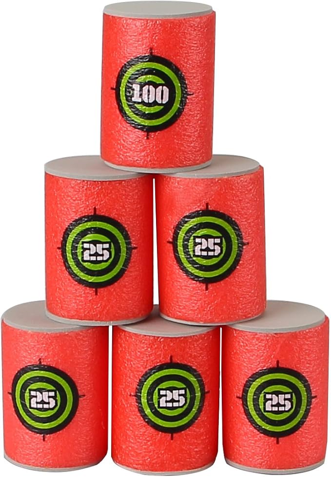 Dreampark Bullet Darts Target for Nerf N-Strike Elite Series Blasters 24pcs Pack Soft EVA Material (Red)