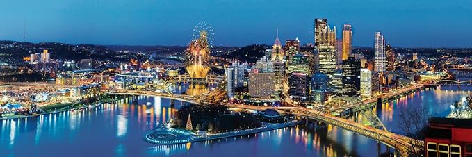 MasterPieces 1000 Piece Jigsaw Puzzle For Adults, Family, Or Youth - Pittsburgh Panoramic - 13"x39