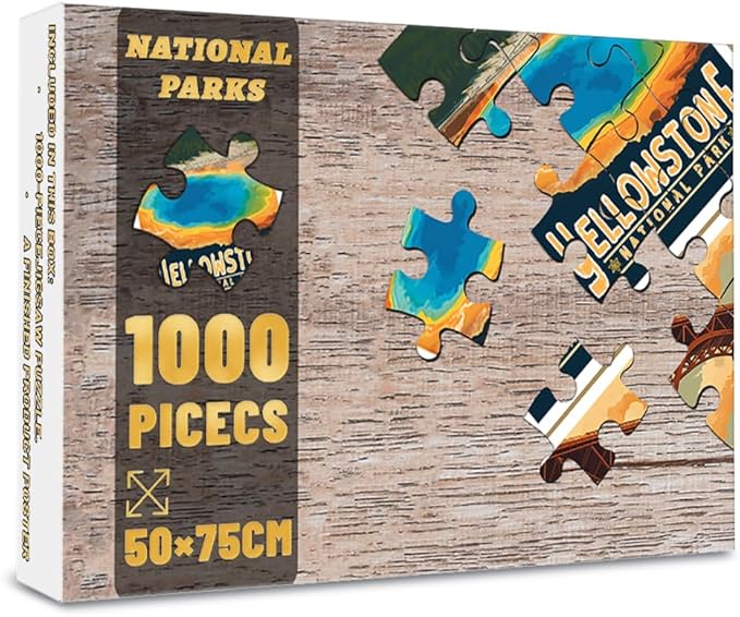 SHOXREM 1000 Pieces National Parks Jigsaw Puzzle - Vintage National Parks Puzzle for Adults, Perfect for Nature Lovers