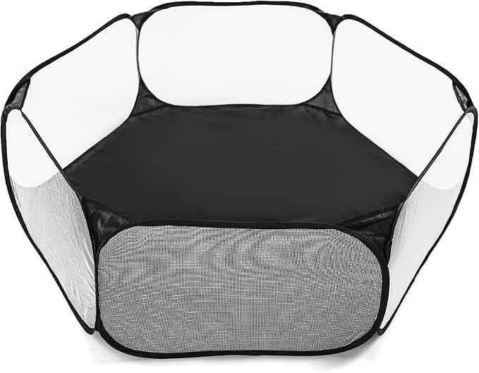 STARBOLO Kids Ball Pit Play Tent, Children Ball Pit Tent Foldable Ball Pits for Toddlers Ball Pool Crawl Fence Indoor Outdoor for Boys Girls,Balls Not Included (Black)