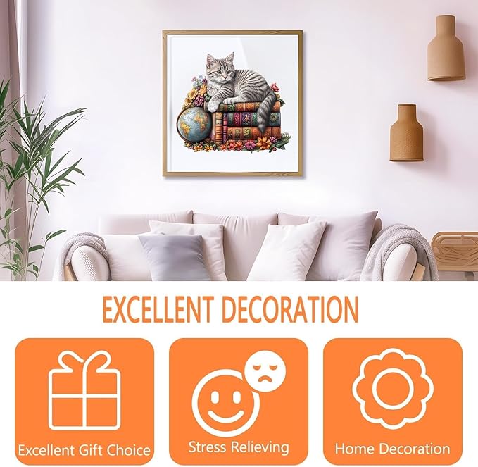 Wooden Puzzles for Adults - Dr. Cat Puzzle for Adults, Unique Shape Wooden Jigsaw Puzzle, Wood Puzzles Adult, Good Gift Idea for Cat Lovers, Home Decor (S-8.5 * 7.5in-90 Pieces)