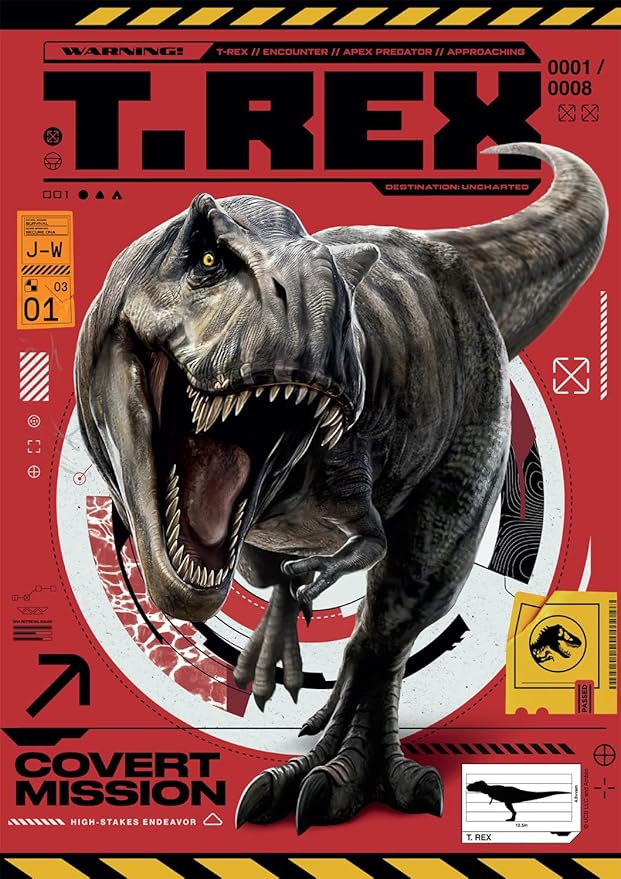 Buffalo Games –300 Piece Jurassic World T. Rex Encounter Jigsaw Puzzle Colorful Puzzle for Adults – Precision-Cut Pieces, Beautiful Artwork, and Hours of Relaxing Fun
